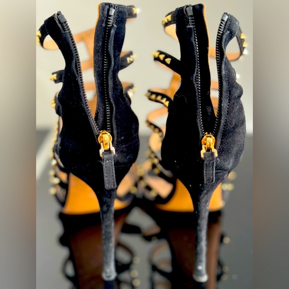 VALENTINO LOVESTUDS CAGED 105MM SANDAL IN BLACK - Picture 4 of 5